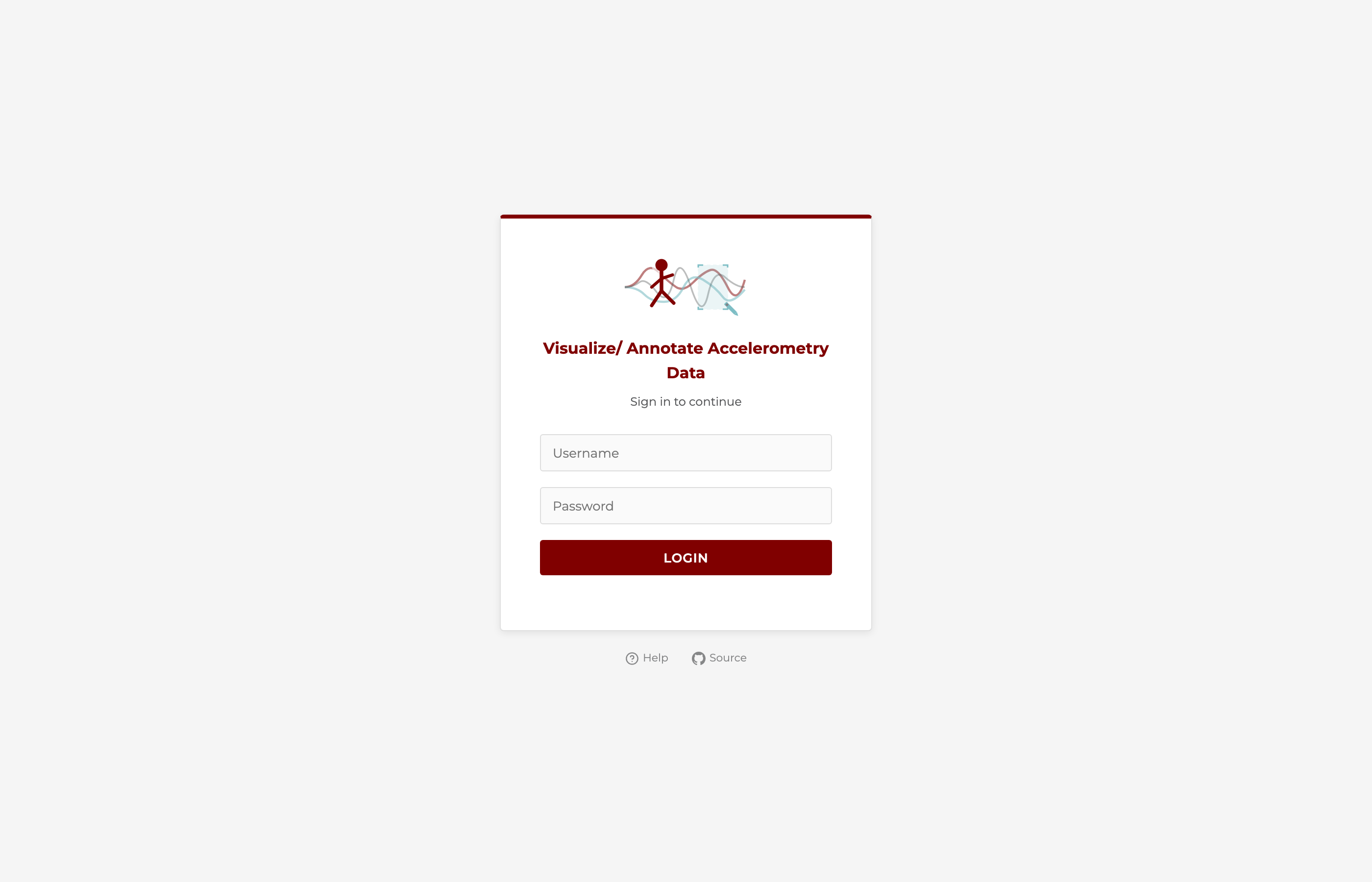 Login page